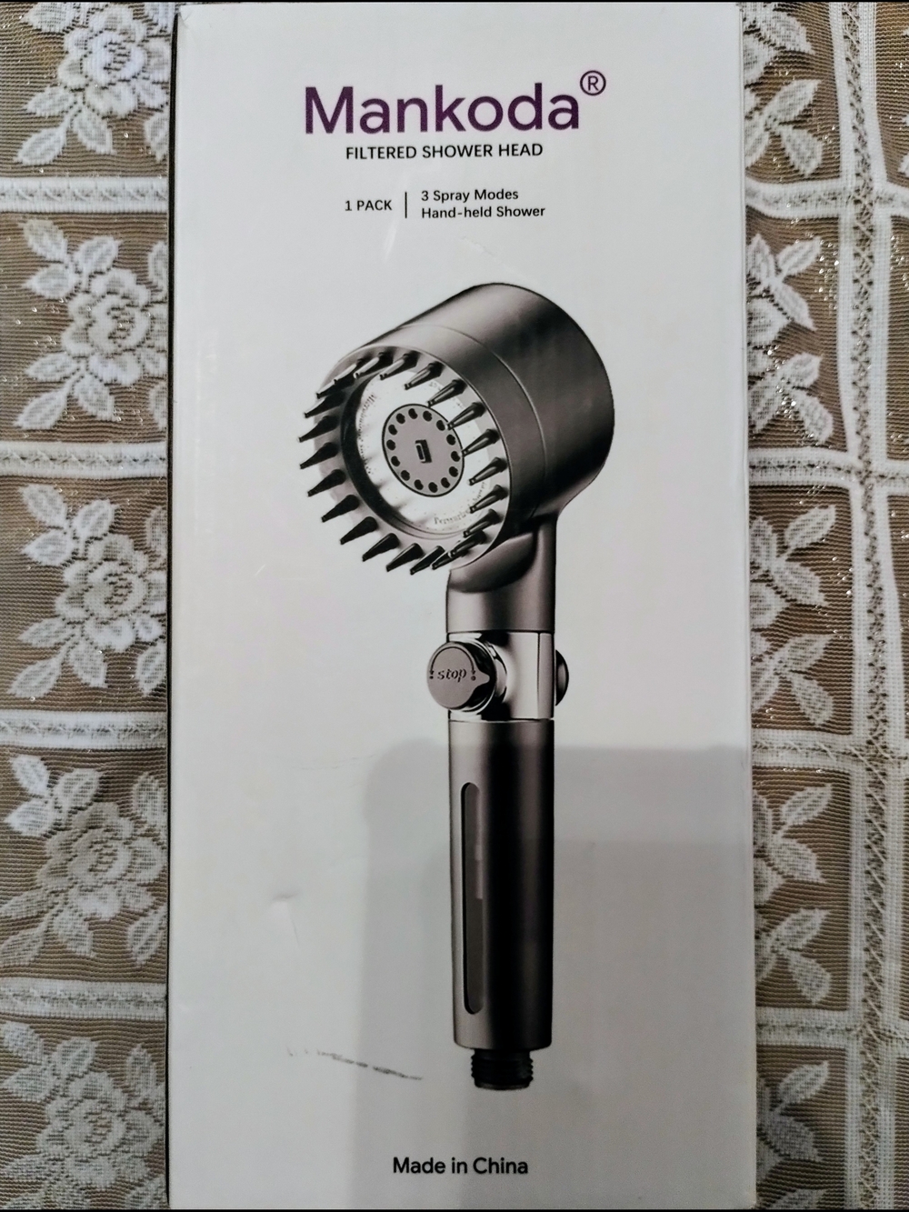 Mankoda Filtered Handheld Shower Head in Brushed Silver💦🌷